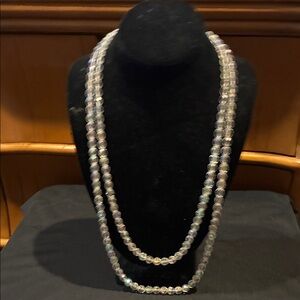 Iridescent Beaded Necklace Vintage